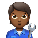 Apple design of the mechanic: medium-dark skin tone emoji verson:ios 16.4