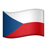 Apple design of the flag: Czechia emoji verson:ios 16.4
