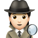 Apple design of the detective: light skin tone emoji verson:ios 16.4