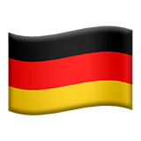 Apple design of the flag: Germany emoji verson:ios 16.4