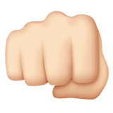 Apple design of the oncoming fist: light skin tone emoji verson:ios 16.4