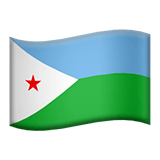 Apple design of the flag: Djibouti emoji verson:ios 16.4