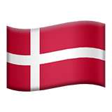 Apple design of the flag: Denmark emoji verson:ios 16.4