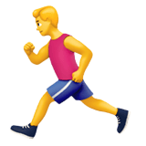 Apple design of the man running emoji verson:ios 16.4