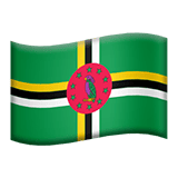 Apple design of the flag: Dominica emoji verson:ios 16.4