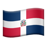 Apple design of the flag: Dominican Republic emoji verson:ios 16.4