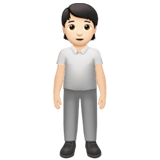 Apple design of the person standing: light skin tone emoji verson:ios 16.4