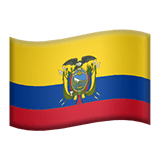 Apple design of the flag: Ecuador emoji verson:ios 16.4