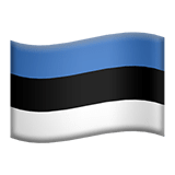 Apple design of the flag: Estonia emoji verson:ios 16.4