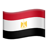Apple design of the flag: Egypt emoji verson:ios 16.4