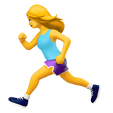 Apple design of the woman running emoji verson:ios 16.4