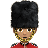Apple design of the guard: medium skin tone emoji verson:ios 16.4