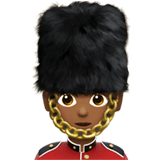 Apple design of the guard: medium-dark skin tone emoji verson:ios 16.4