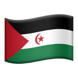 Apple design of the flag: Western Sahara emoji verson:ios 16.4