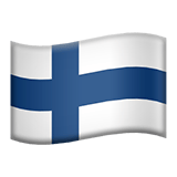 Apple design of the flag: Finland emoji verson:ios 16.4