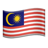 Apple design of the flag: Malaysia emoji verson:ios 16.4