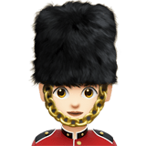 Apple design of the woman guard: light skin tone emoji verson:ios 16.4