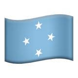 Apple design of the flag: Micronesia emoji verson:ios 16.4