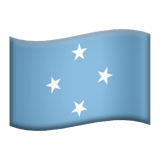 Apple design of the flag: Micronesia emoji verson:ios 16.4