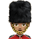 Apple design of the woman guard: medium skin tone emoji verson:ios 16.4