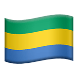 Apple design of the flag: Gabon emoji verson:ios 16.4