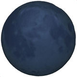 Apple design of the new moon emoji verson:ios 16.4