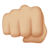 Apple design of the oncoming fist: medium-light skin tone emoji verson:ios 16.4