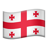 Apple design of the flag: Georgia emoji verson:ios 16.4
