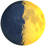 Apple design of the first quarter moon emoji verson:ios 16.4