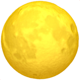 Apple design of the full moon emoji verson:ios 16.4