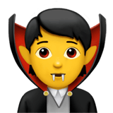 Apple design of the vampire emoji verson:ios 16.4