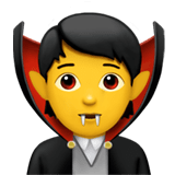 Apple design of the vampire emoji verson:ios 16.4