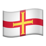 Apple design of the flag: Guernsey emoji verson:ios 16.4