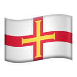 Apple design of the flag: Guernsey emoji verson:ios 16.4