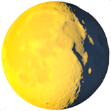 Apple design of the waning gibbous moon emoji verson:ios 16.4