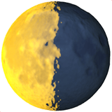 Apple design of the last quarter moon emoji verson:ios 16.4