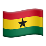 Apple design of the flag: Ghana emoji verson:ios 16.4