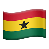 Apple design of the flag: Ghana emoji verson:ios 16.4