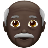 Apple design of the old man: dark skin tone emoji verson:ios 16.4