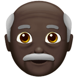 Apple design of the old man: dark skin tone emoji verson:ios 16.4