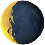 Apple design of the waning crescent moon emoji verson:ios 16.4