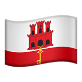 Apple design of the flag: Gibraltar emoji verson:ios 16.4