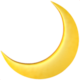 Apple design of the crescent moon emoji verson:ios 16.4