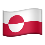 Apple design of the flag: Greenland emoji verson:ios 16.4