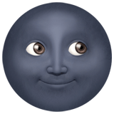 Apple design of the new moon face emoji verson:ios 16.4