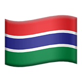 Apple design of the flag: Gambia emoji verson:ios 16.4