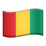 Apple design of the flag: Guinea emoji verson:ios 16.4