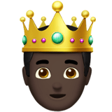 Apple design of the prince: dark skin tone emoji verson:ios 16.4