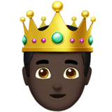 Apple design of the prince: dark skin tone emoji verson:ios 16.4