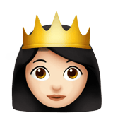 Apple design of the princess: light skin tone emoji verson:ios 16.4